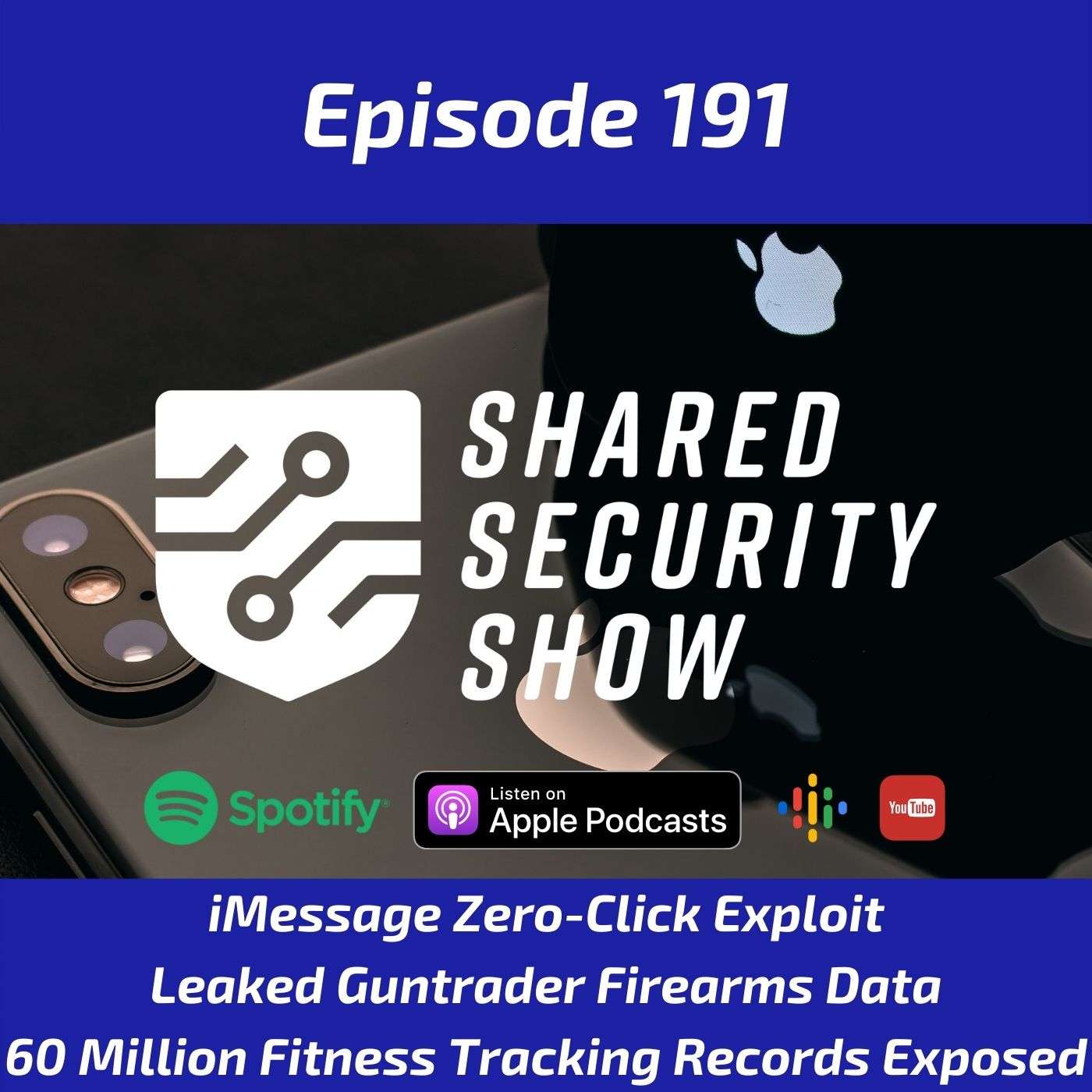 iMessage Zero-Click Exploit, Leaked Guntrader Firearms Data, 60 Million Fitness Tracking Records Exposed episode artwork
