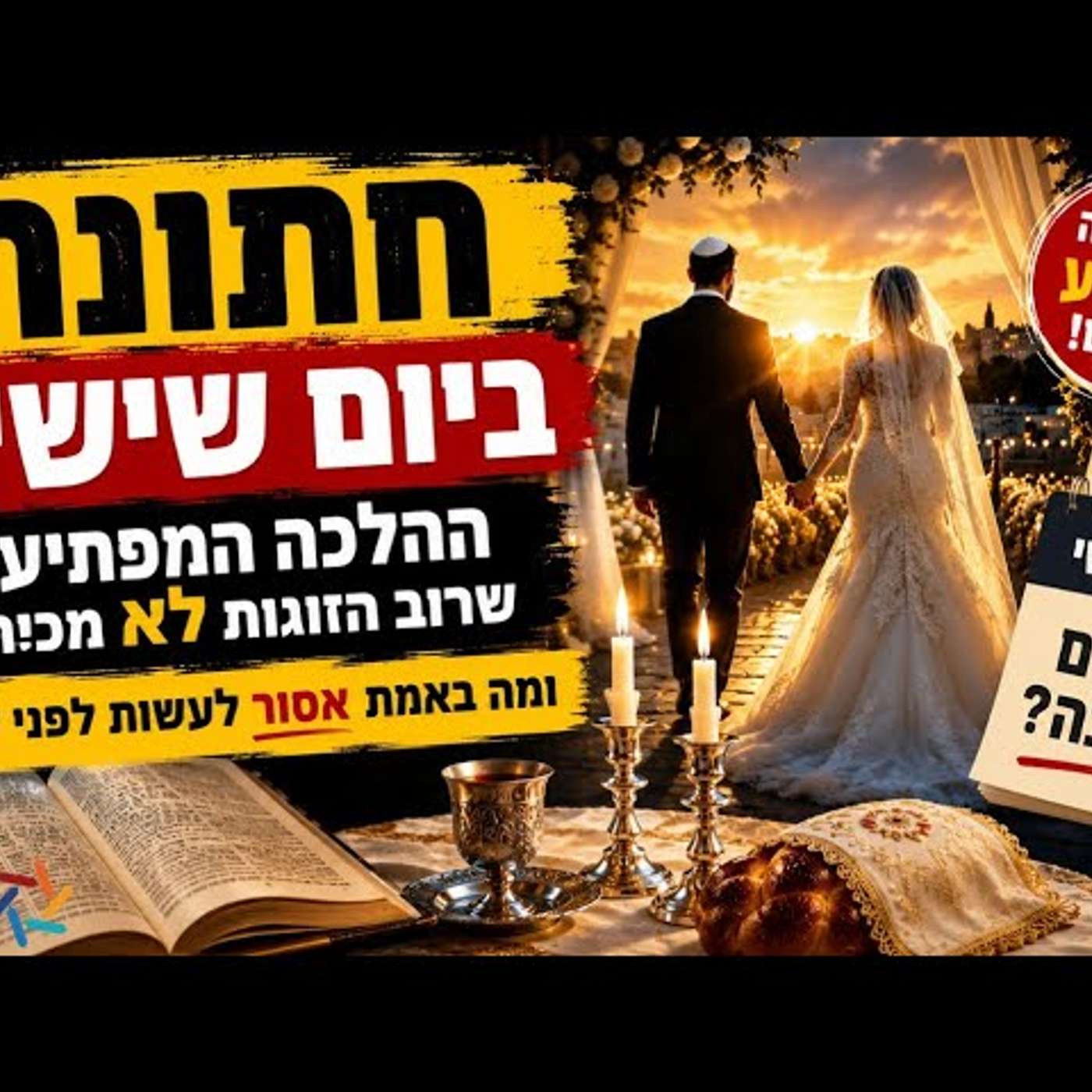 חתונה ביום שישי? הסיבה שבגללה פוסקים רבים התנגדו לזה עשויה להפתיע גם אתכם! episode artwork
