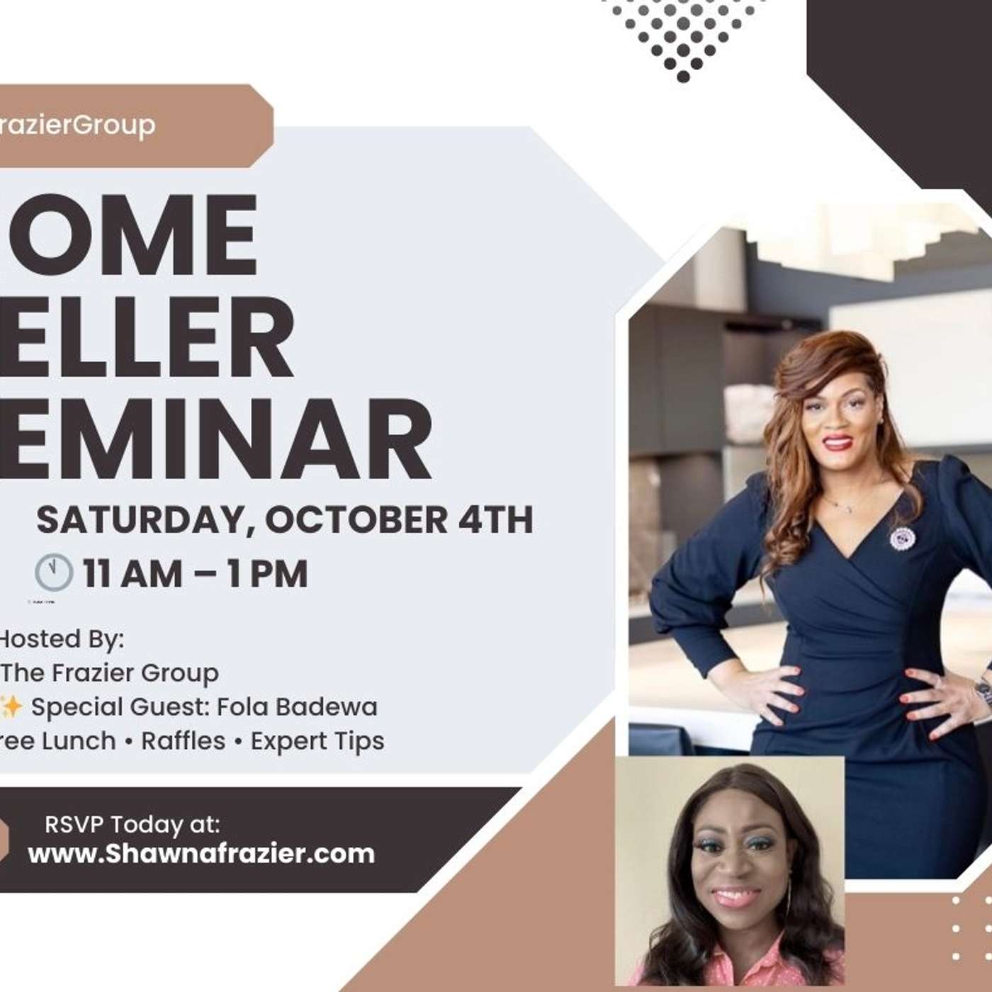 9-25-26 Shawna Frazier of The Frazier Group joined Freddie Bell and Chantel Sings on the KMOJ Morning Show to share details about the October 4th Home Seller Seminar with special guest Fola Badewa, plus free lunch, raffles, and expert tips.