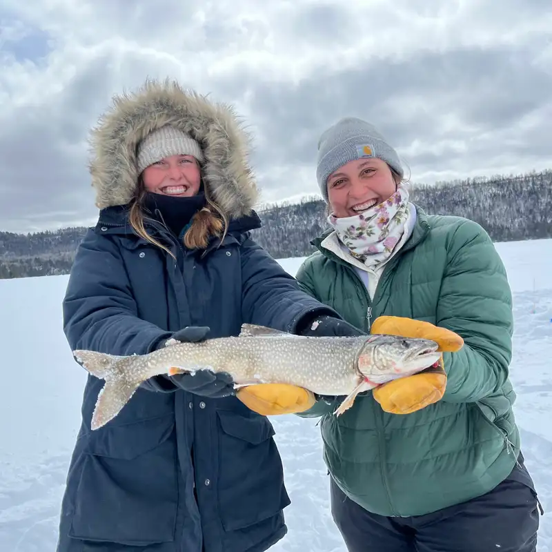 Ice Fishing And Traveling with Sled Dogs