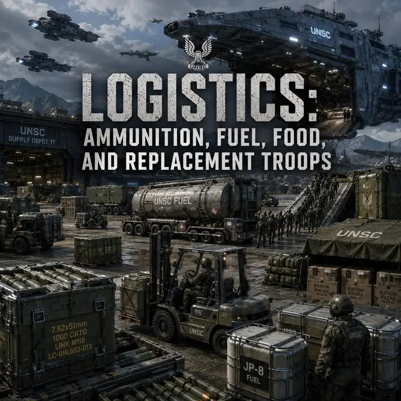 Logistics: Ammunition, Fuel, Food, and Replacement Troops
