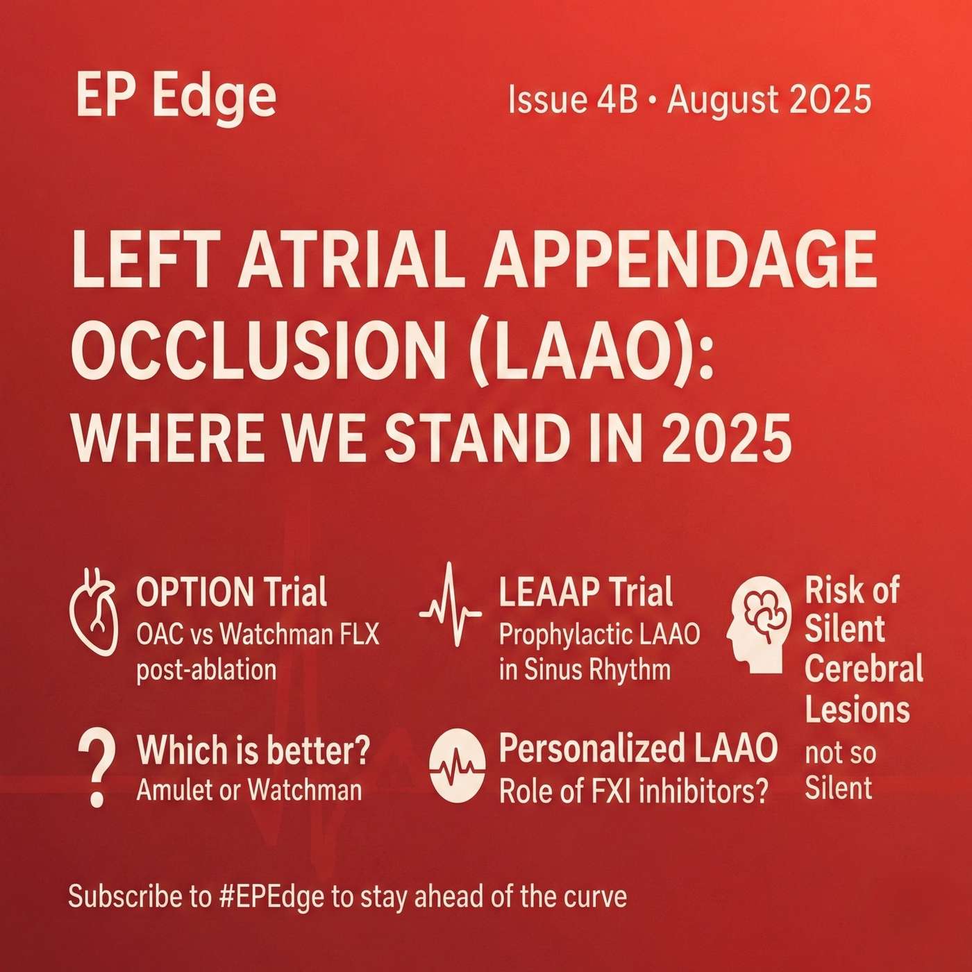 Left Atrial Appendage Occlusion (LAAO): Where We Stand in 2025: EP Edge Newsletter 4B August 2025