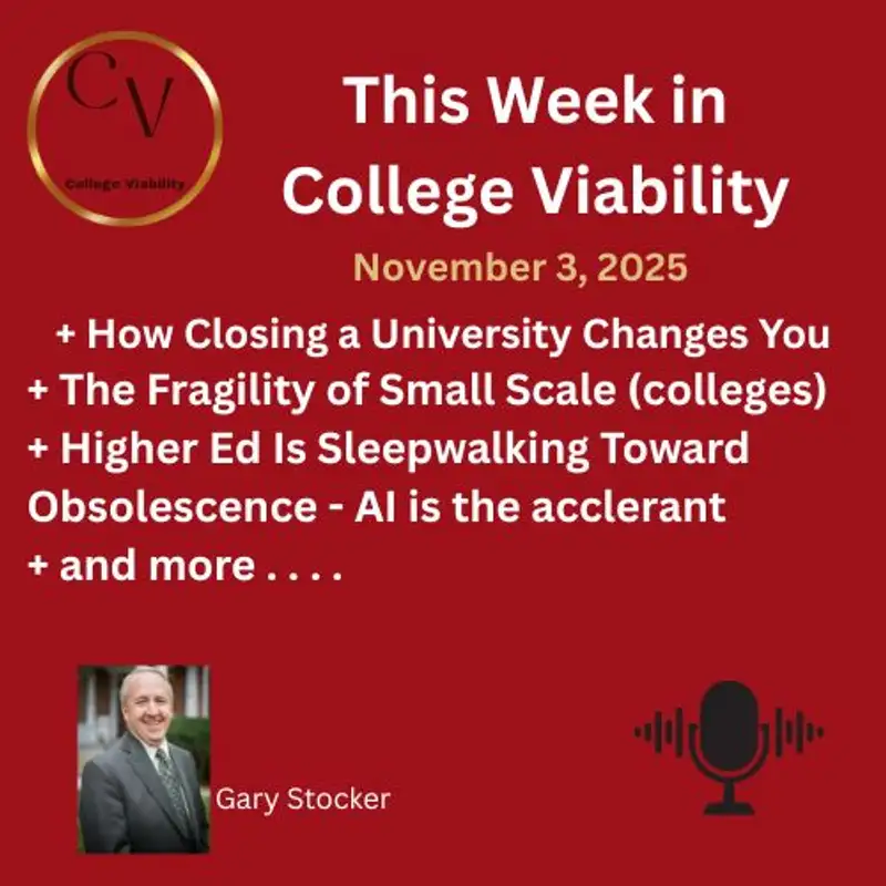 This Week In College Viability (TWICV) for November 3, 2025