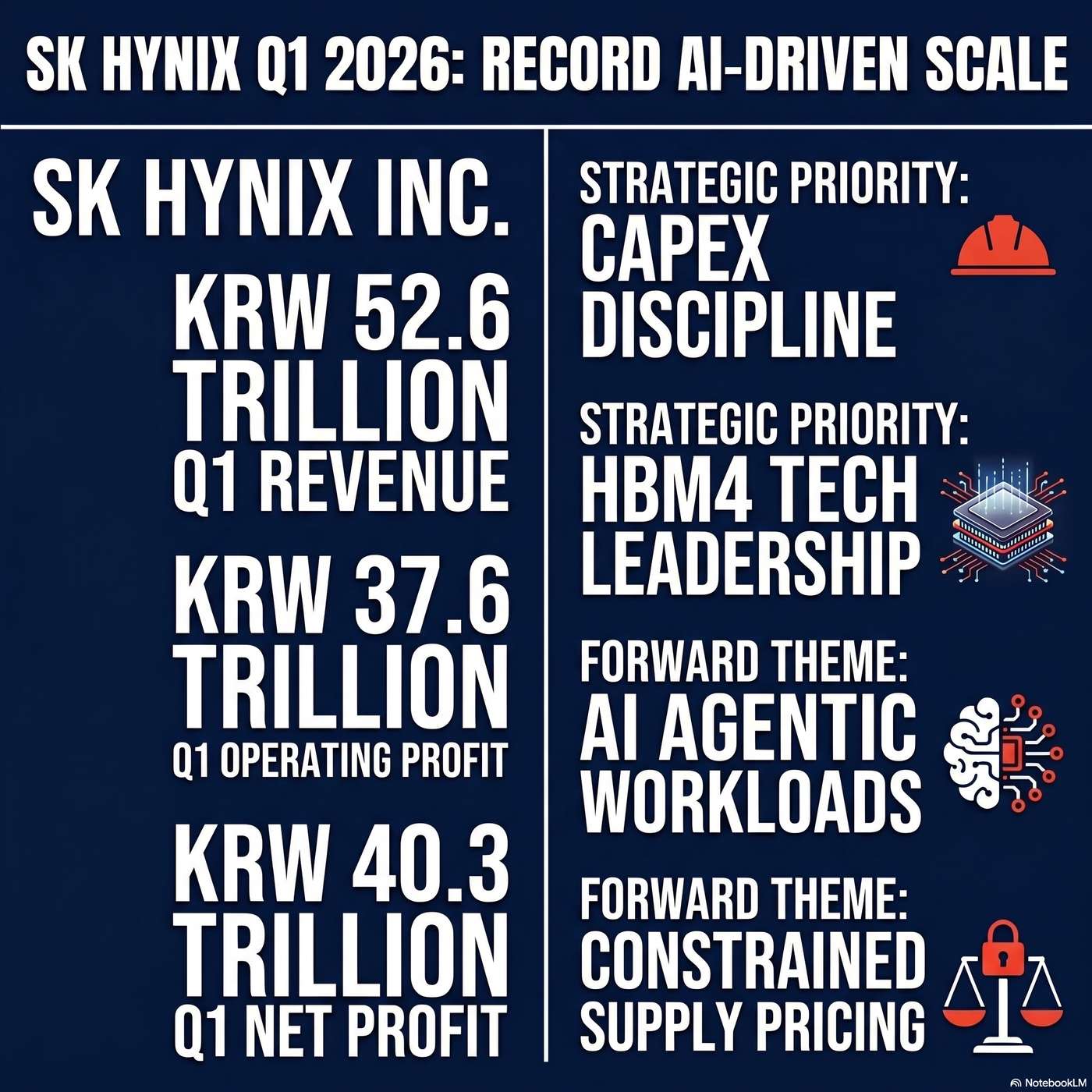 SK hynix Inc. Announced Q1 2026 Earnings on April 22, 2026, Reporting "first quarter revenue increased by 60% Q-o-Q, and 198% Y-o-Y to KRW 52.6 trillion". episode artwork