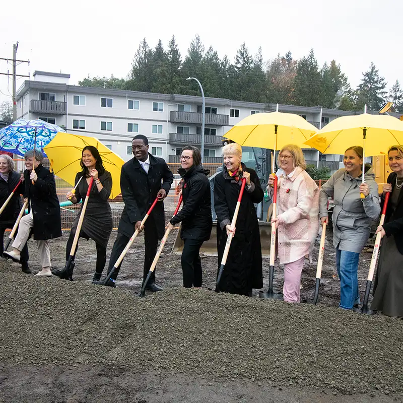 Ground breaks at the location for new BC Cancer centre in Nanaimo