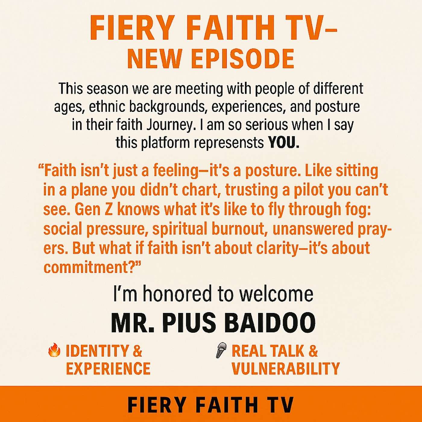 Stories of Fiery Faith Episode 1: Navigating Faith: A Journey of Questions and Choices episode artwork