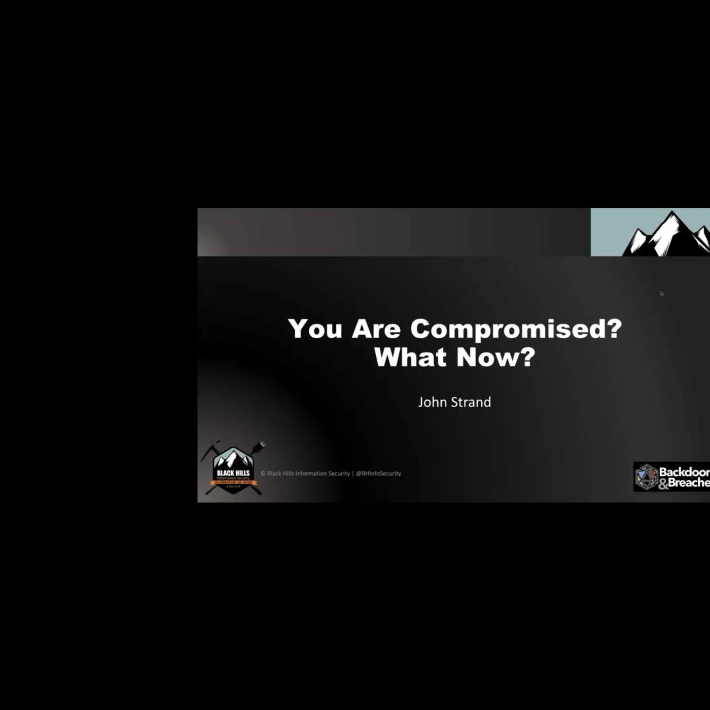 Webcast: Think You're Compromised? What Do We Do Next?