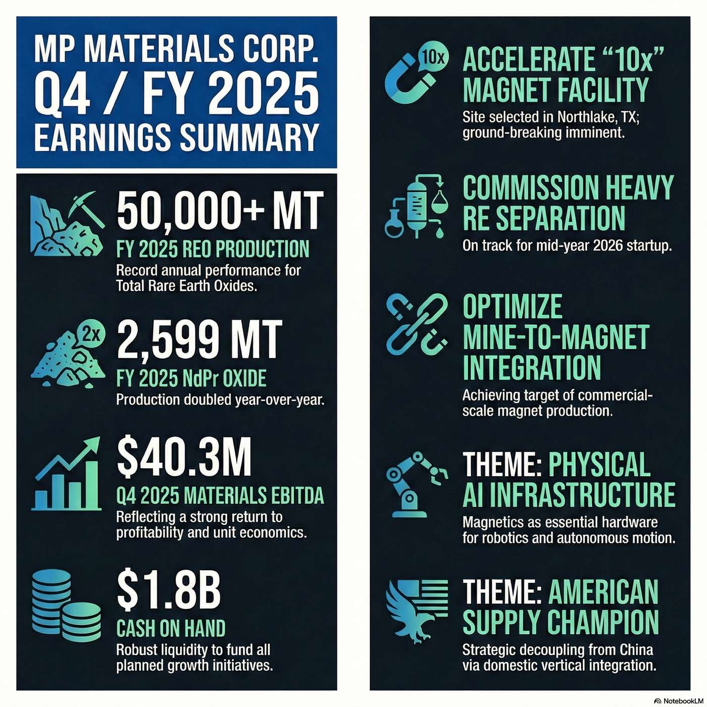 MP Materials Corp. (MP) Announced Q4 2025 Earnings on February 26, 2026, Reporting "revenue increased 10% year-over-year" artwork