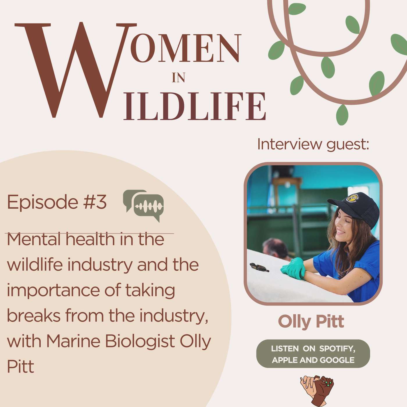 Episode 3: Mental health in the wildlife industry and knowing when to take a break, with marine biologist Olly Pitt episode artwork