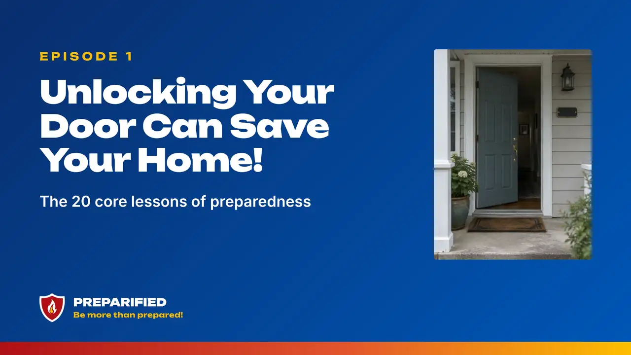 Unlocking Your Door Can Save Your Home! The 20 core lessons of preparedness.