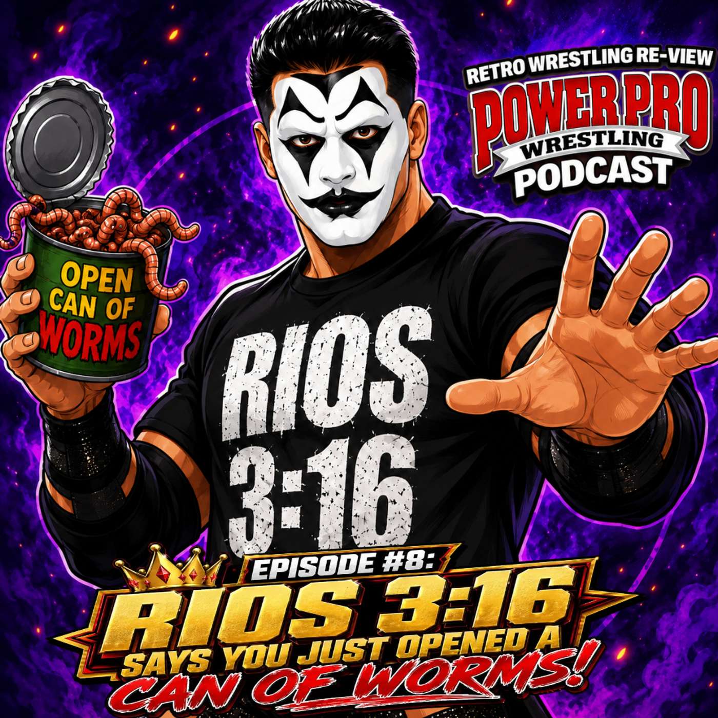 Retro Wrestling Re-View Power Pro Wrestling Podcast Ep. 8: RIOS 3:16 says you just opened a can of worms! episode artwork