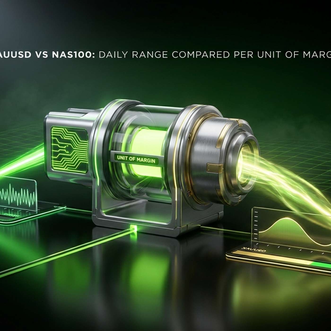 XAUUSD vs NAS100: Daily Range Compared per Unit of Margin