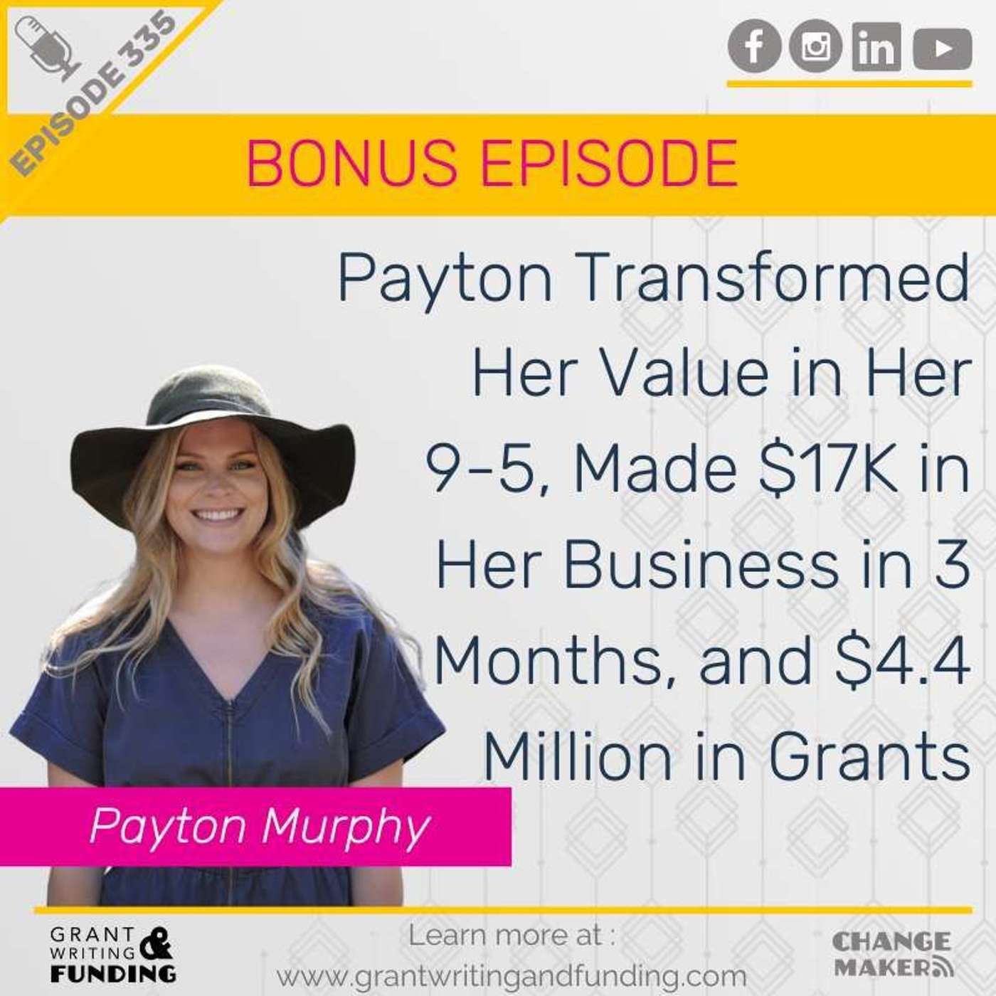 Find out how much Payton made in her business in 3 Months, and in Grants
