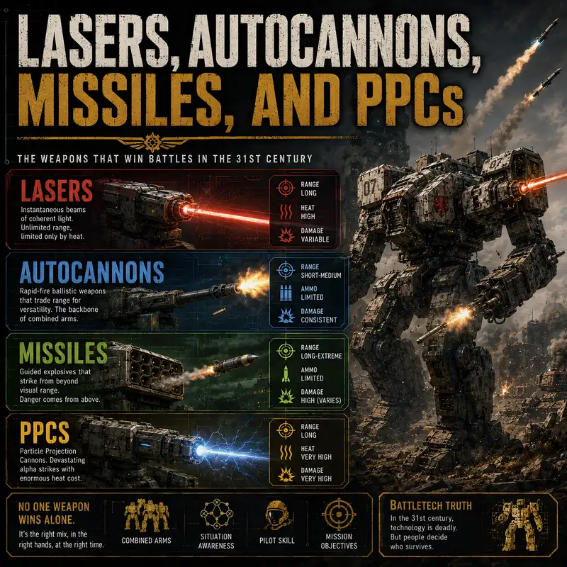 Lasers, Autocannons, Missiles, and PPCs