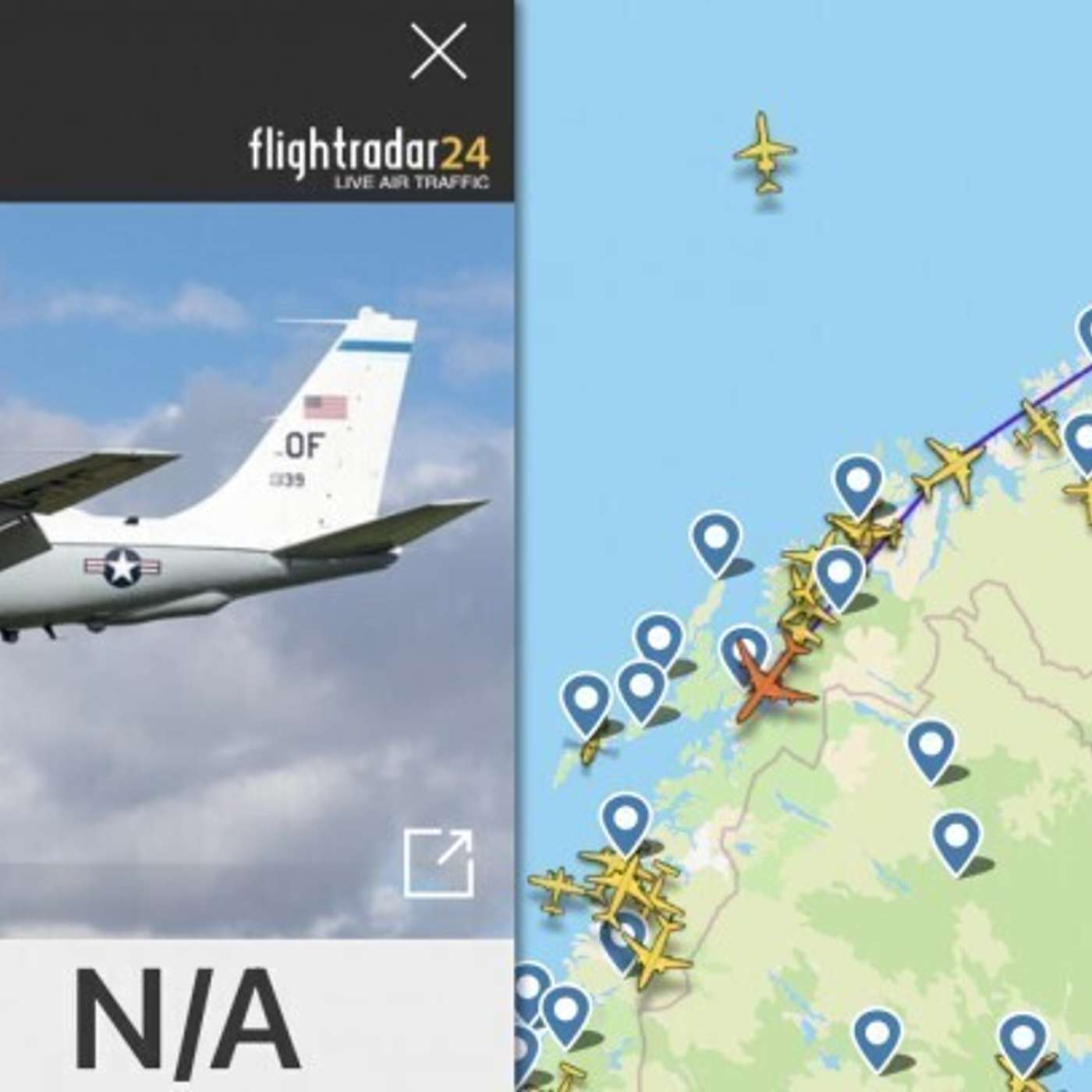 Американский самолет-разведчик побывал у баз российского подводного флота