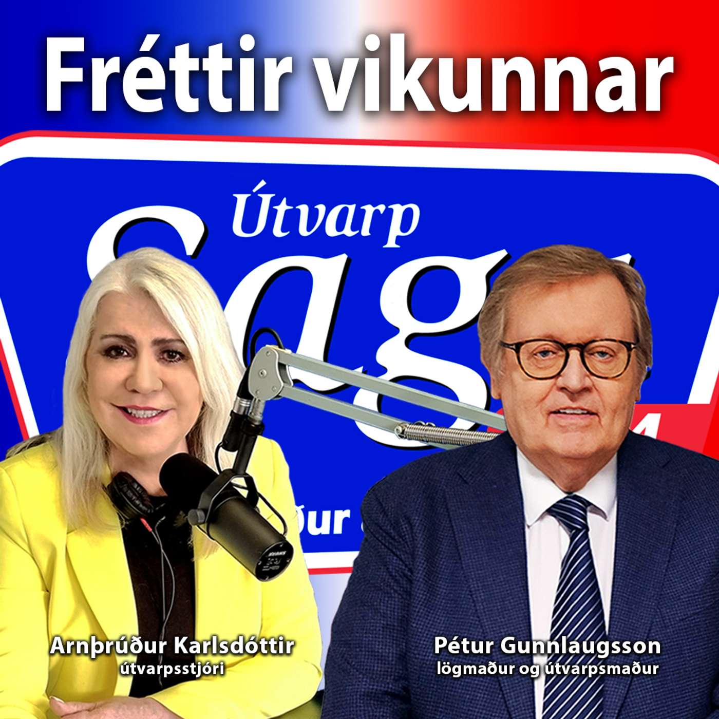 Fréttir vikunnar - Stjórnmálin - Arnþrúður Karlsdóttir og Pétur Gunnlaugsson