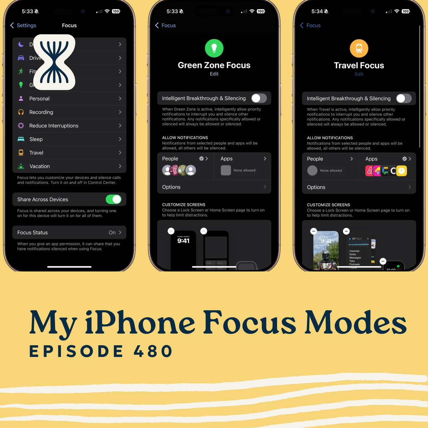 My iPhone Focus Modes