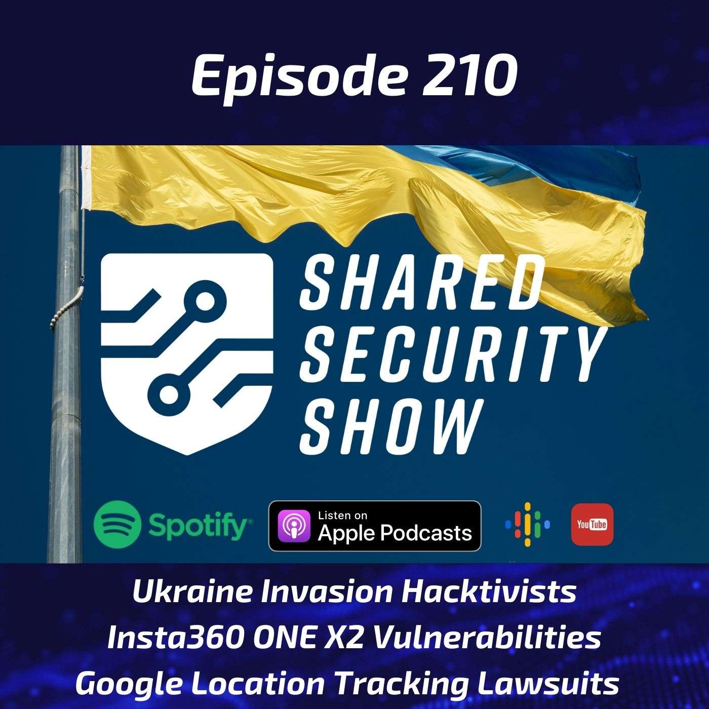 Ukraine Invasion Hacktivists, Insta360 ONE X2 Vulnerabilities, Google Location Tracking Lawsuits episode artwork