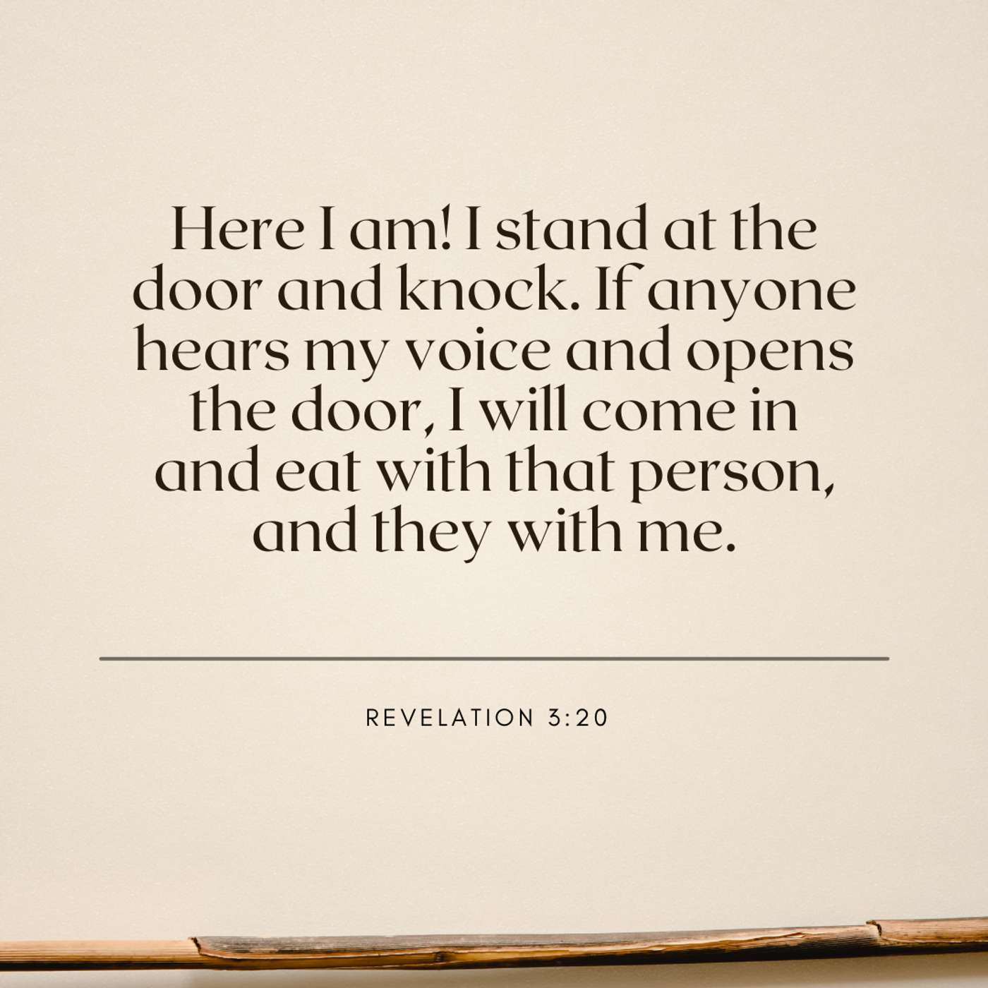 Do You Hear Him Knocking? - A Nighttime Prayer