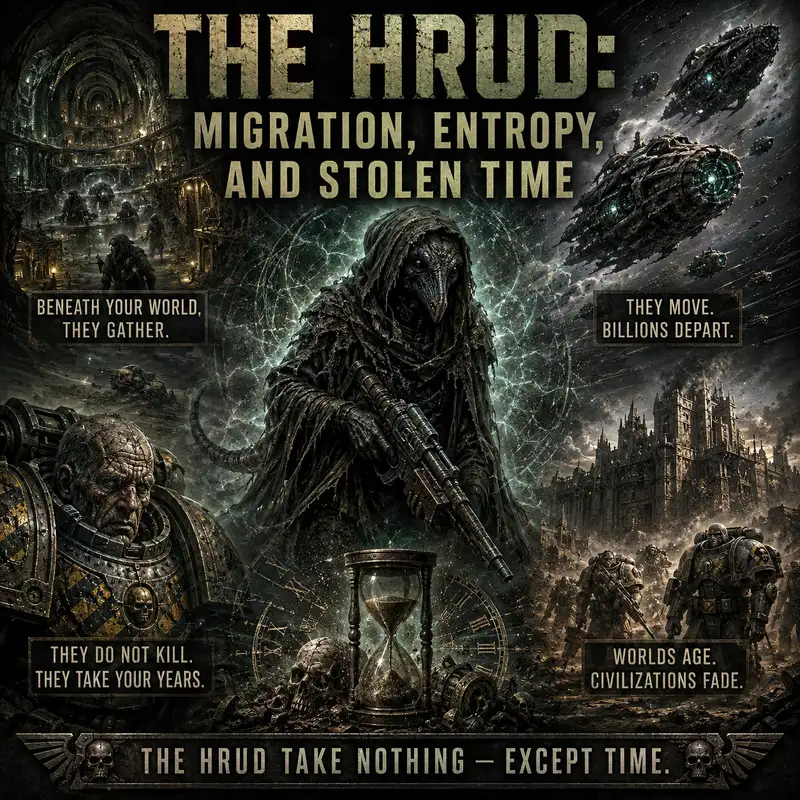 The Hrud: Migration, Entropy, and Stolen Time