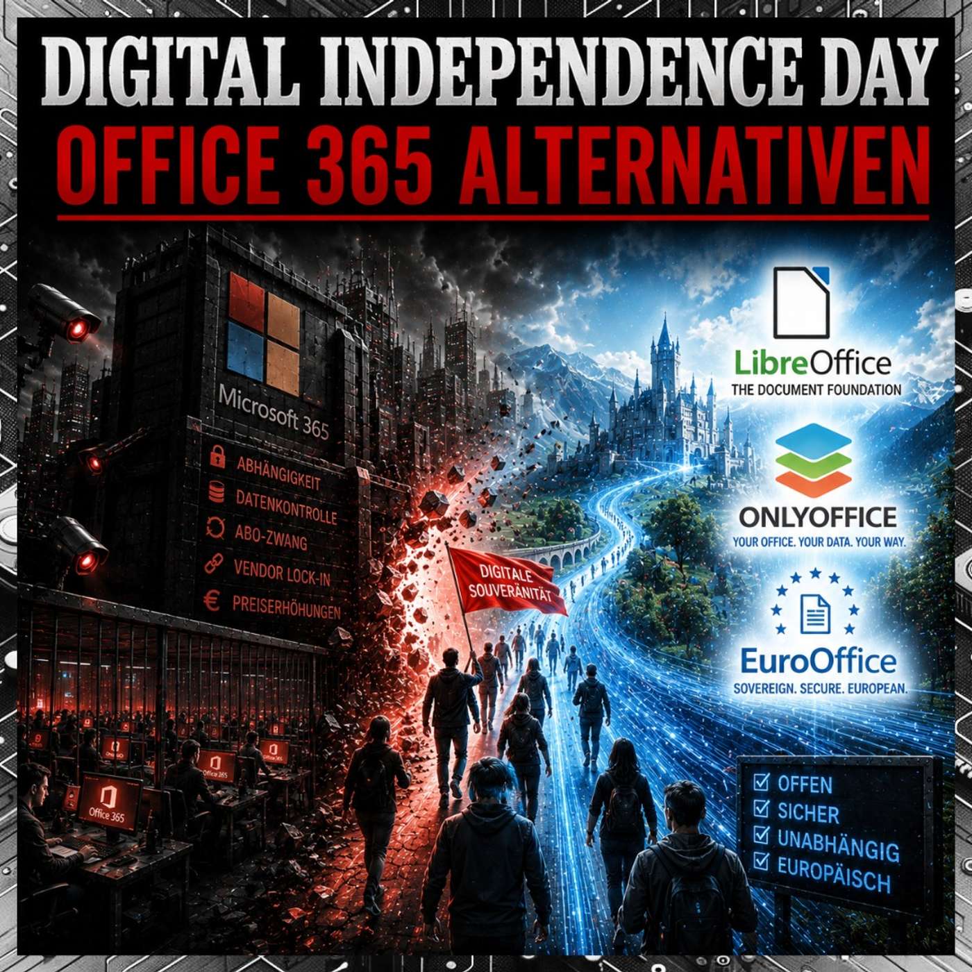 Office 365 Alternativen - Libre Office, OnlyOffice & Euro-Office - Digital Independence Day #6 episode artwork