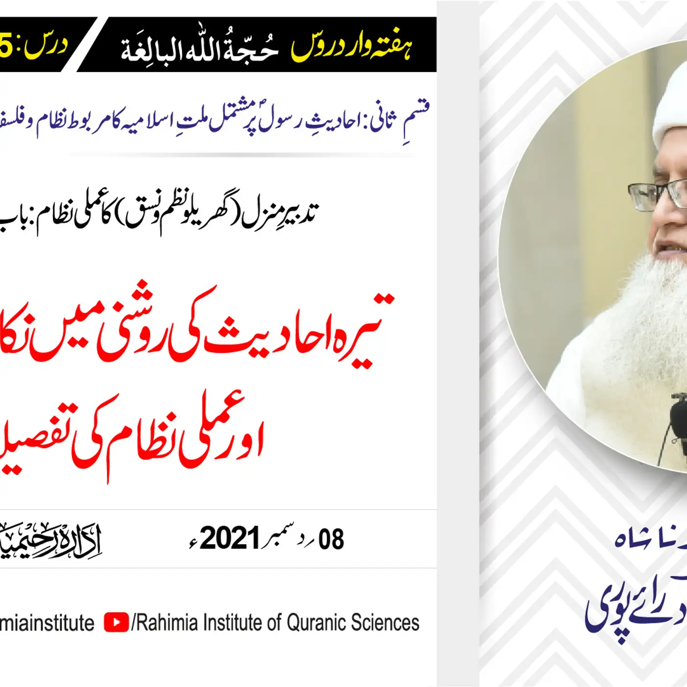 حجۃ اللہ البالغہ | 165 | تدبیرِ منزل (گھریلو نظم و نسق) کا عملی نظام | مفتی عبدالخالق آزاد رائے پوری