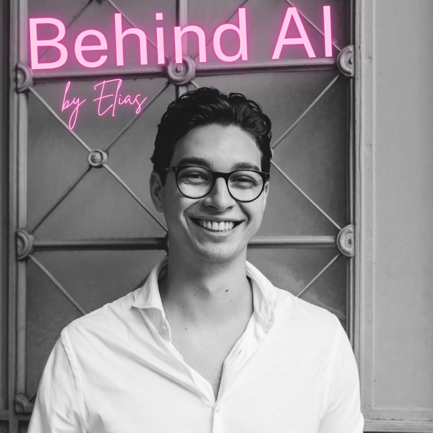 Behind AI podcast artwork