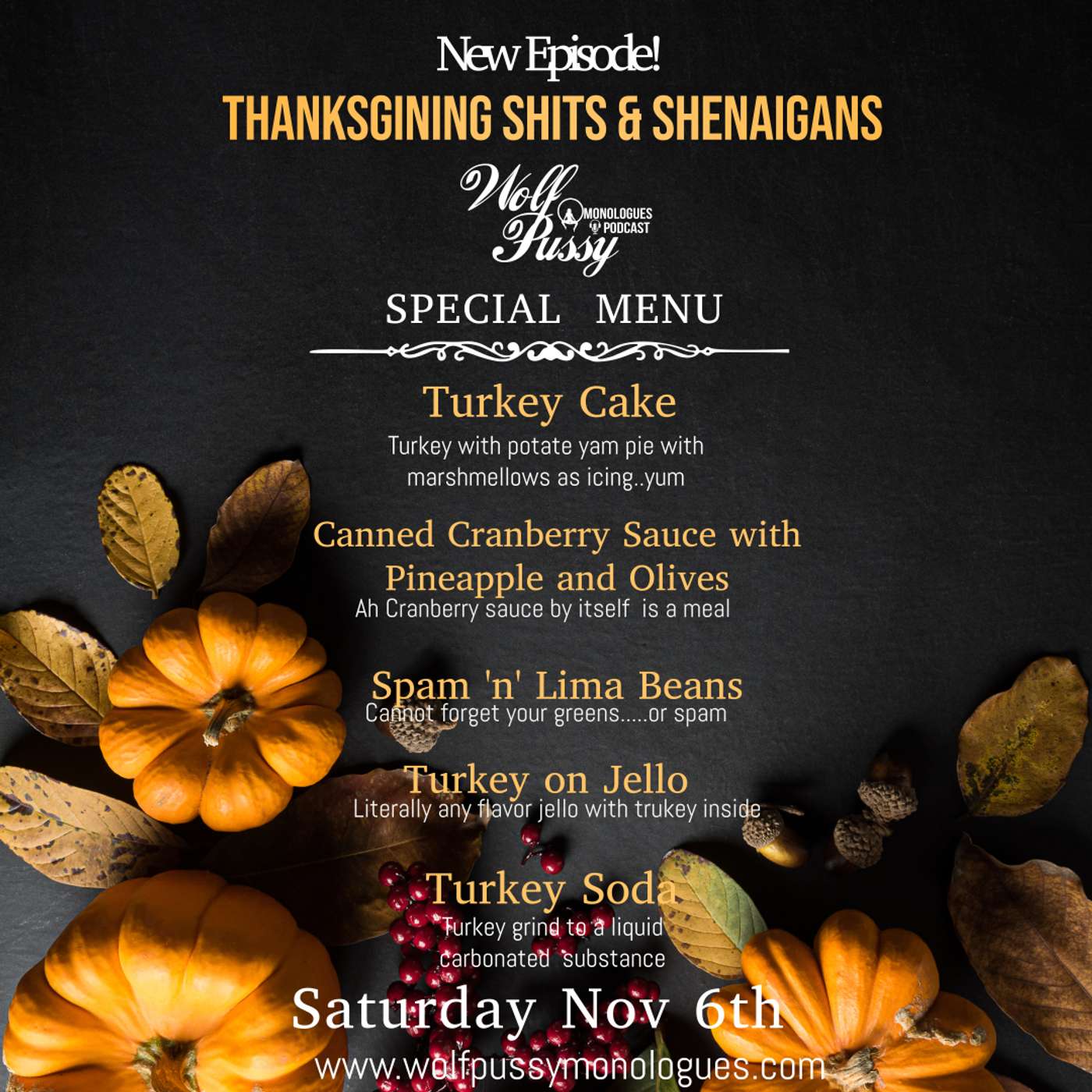 Thanksgiving Shits & Shenanigans episode artwork