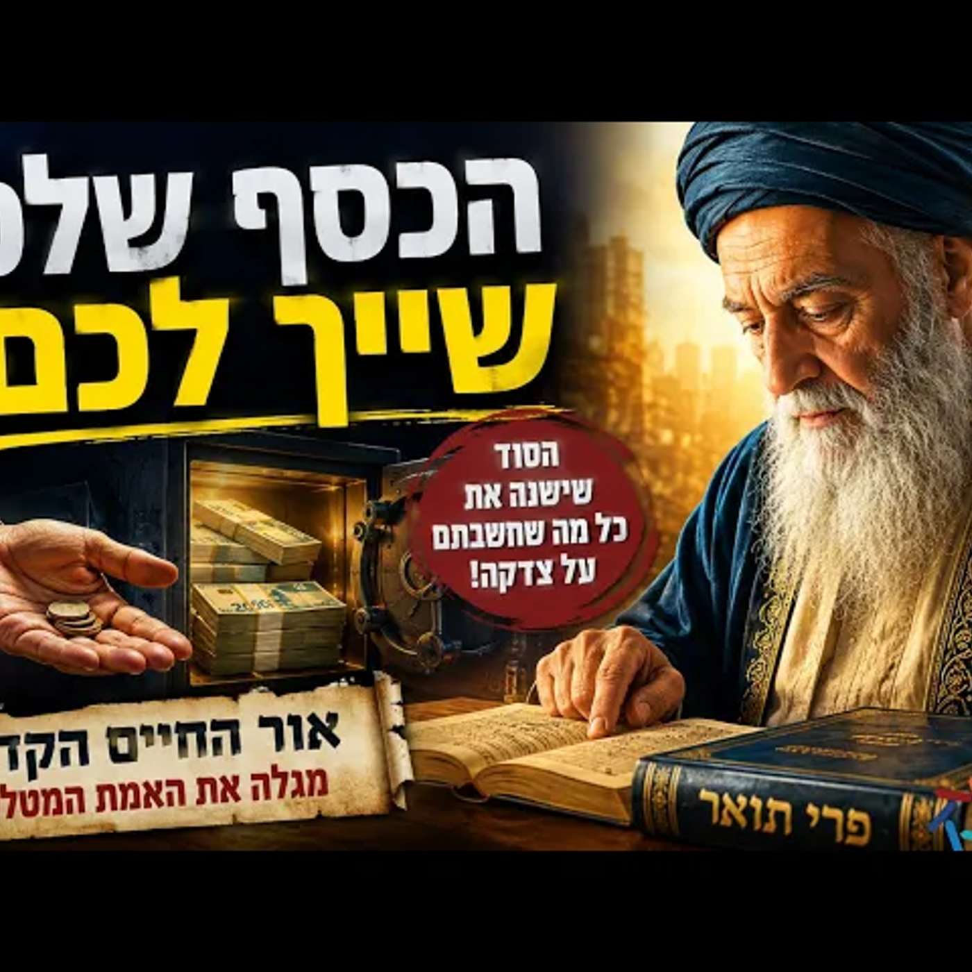 חשבתם שהכסף שהרווחתם שייך לכם? אור החיים הקדוש חושף סוד מטלטל על עושר, צדקה ועל הכסף שבחשבון שלכם?!! episode artwork