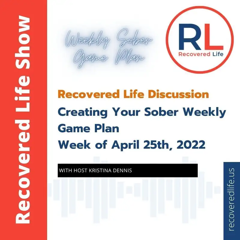 Recovered Life Discussion: Creating Your Sober Weekly Game Plan - Week of April 25th, 2022