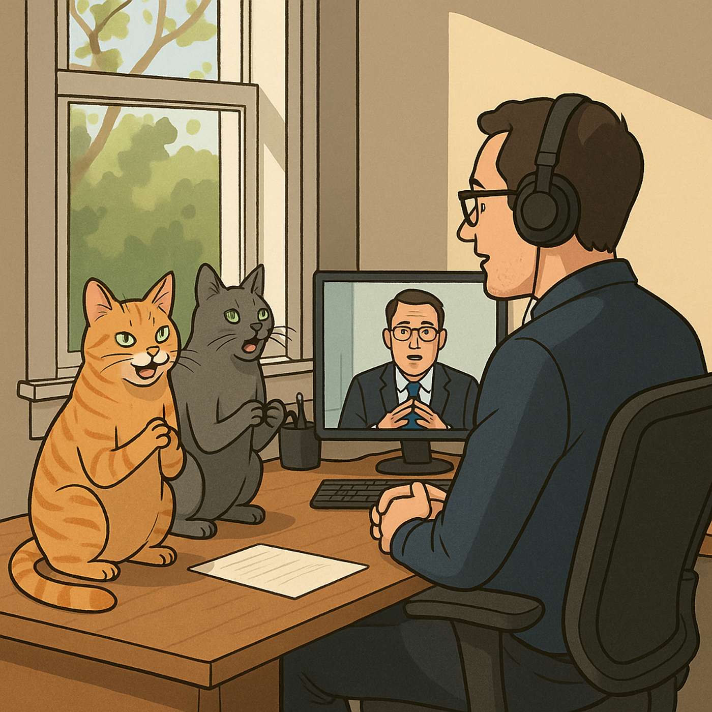 2 House Cats Talk Mad Shit on a Zoom Interviewer | <3 #134 CHATGPT episode artwork