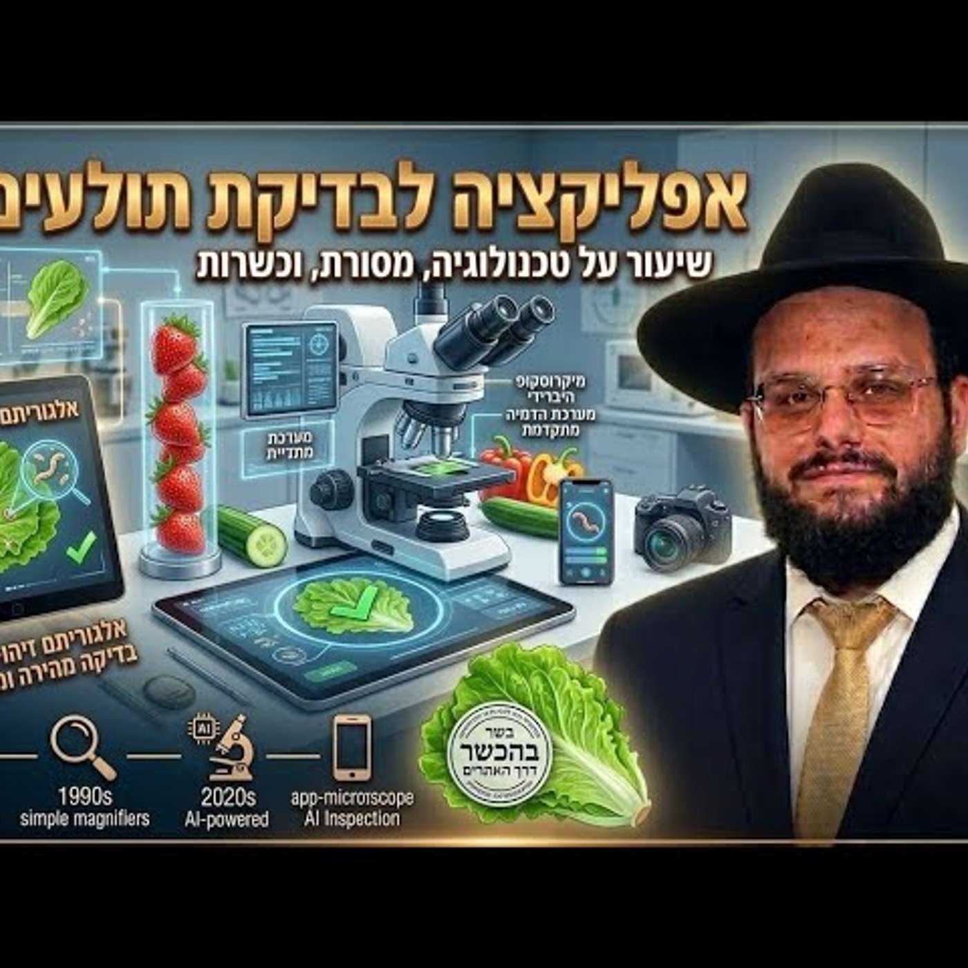 האפליקציה החדשה שתזהה תולעים בירקות עלים – מותר להסתמך עליה? 🔍🥦 הרב אברהם מימון שיעור פצצה episode artwork