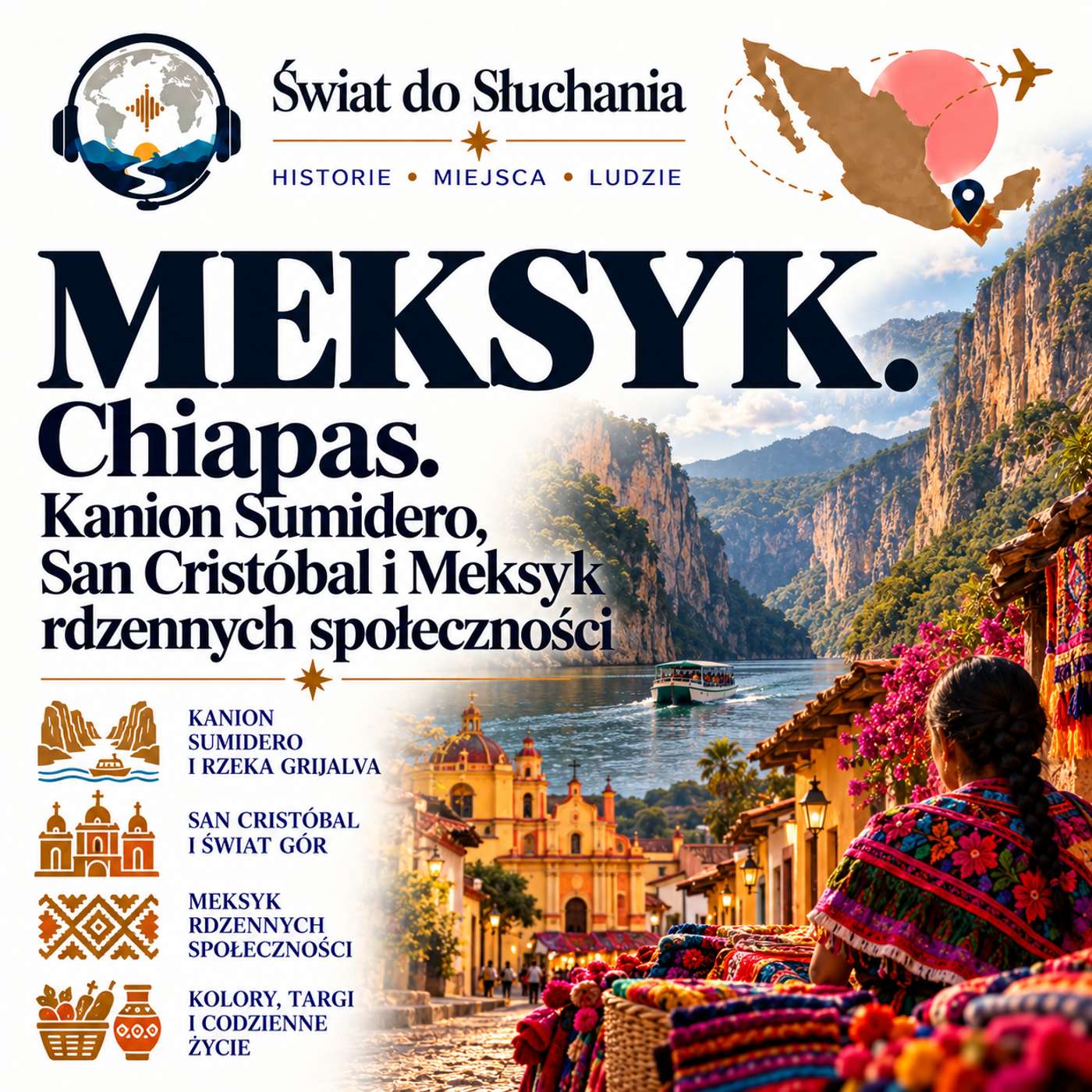 Meksyk - Chiapas. Kanion Sumidero, San Cristóbal i Meksyk rdzennych społeczności. episode artwork