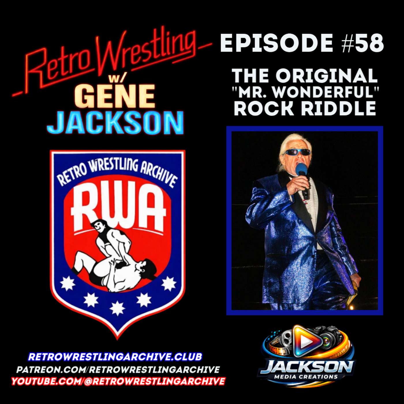 Retro Wrestling w/Gene Jackson Ep. 58: Guest- The Original "Mr. Wonderful" Rock Riddle episode artwork