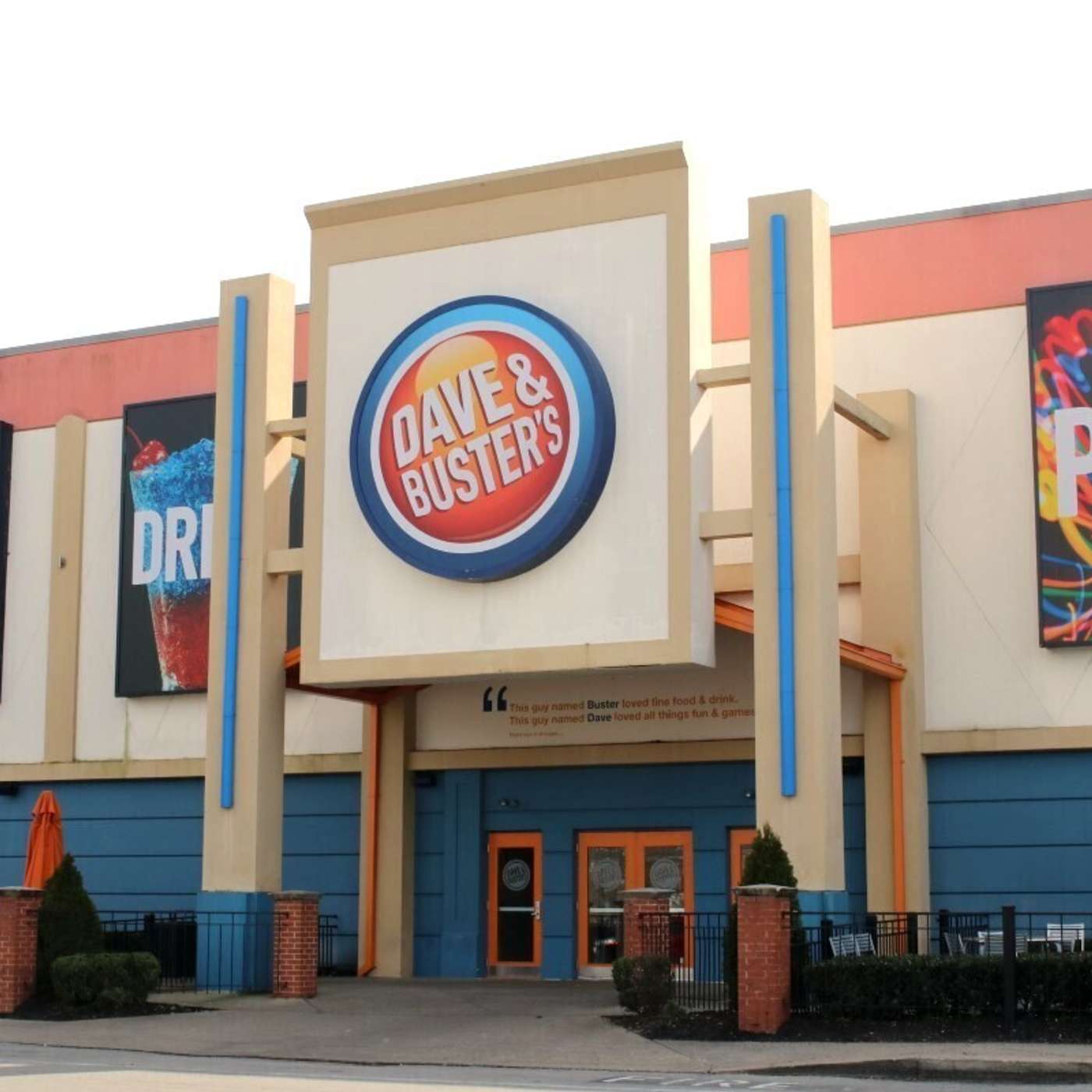 Dave & Busters on next, trash can wrestling, and better ideas for school names episode artwork