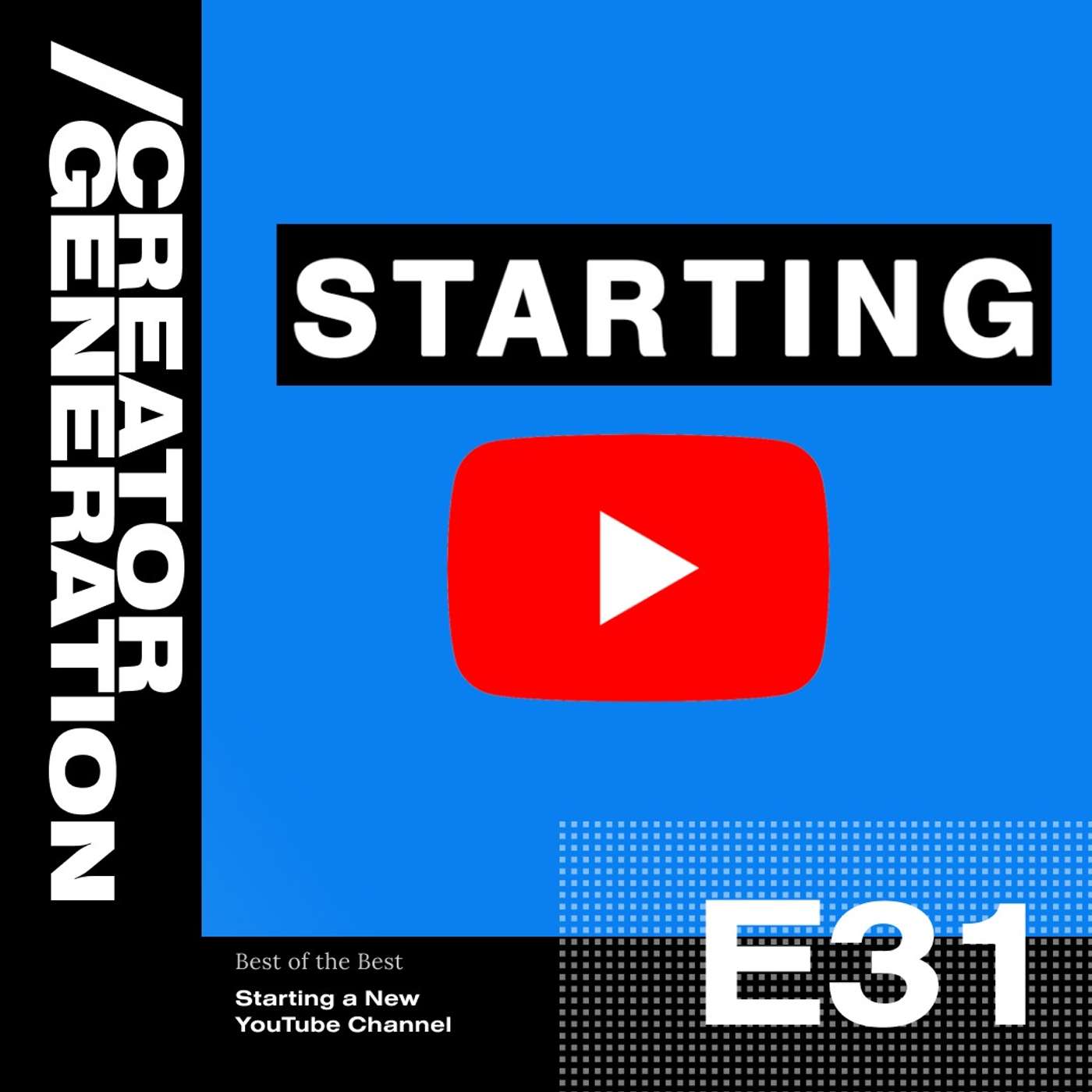 Starting a new YOUTUBE CHANNEL episode artwork