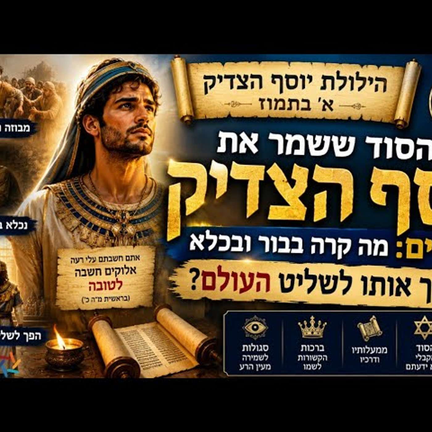 הילולת יוסף הצדיק: הסוד שנחשף בא' בתמוז ומסביר איך הפך מעבד למנהיג ששינה את ההיסטוריה לנצח היום כאן! episode artwork
