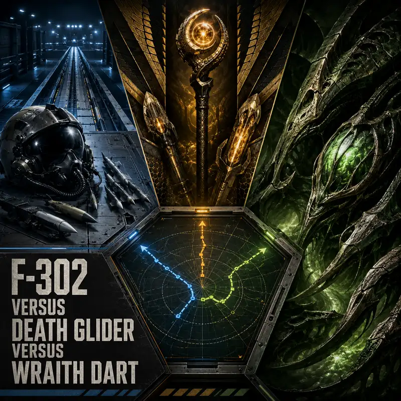 F-302 Versus Death Glider Versus Wraith Dart