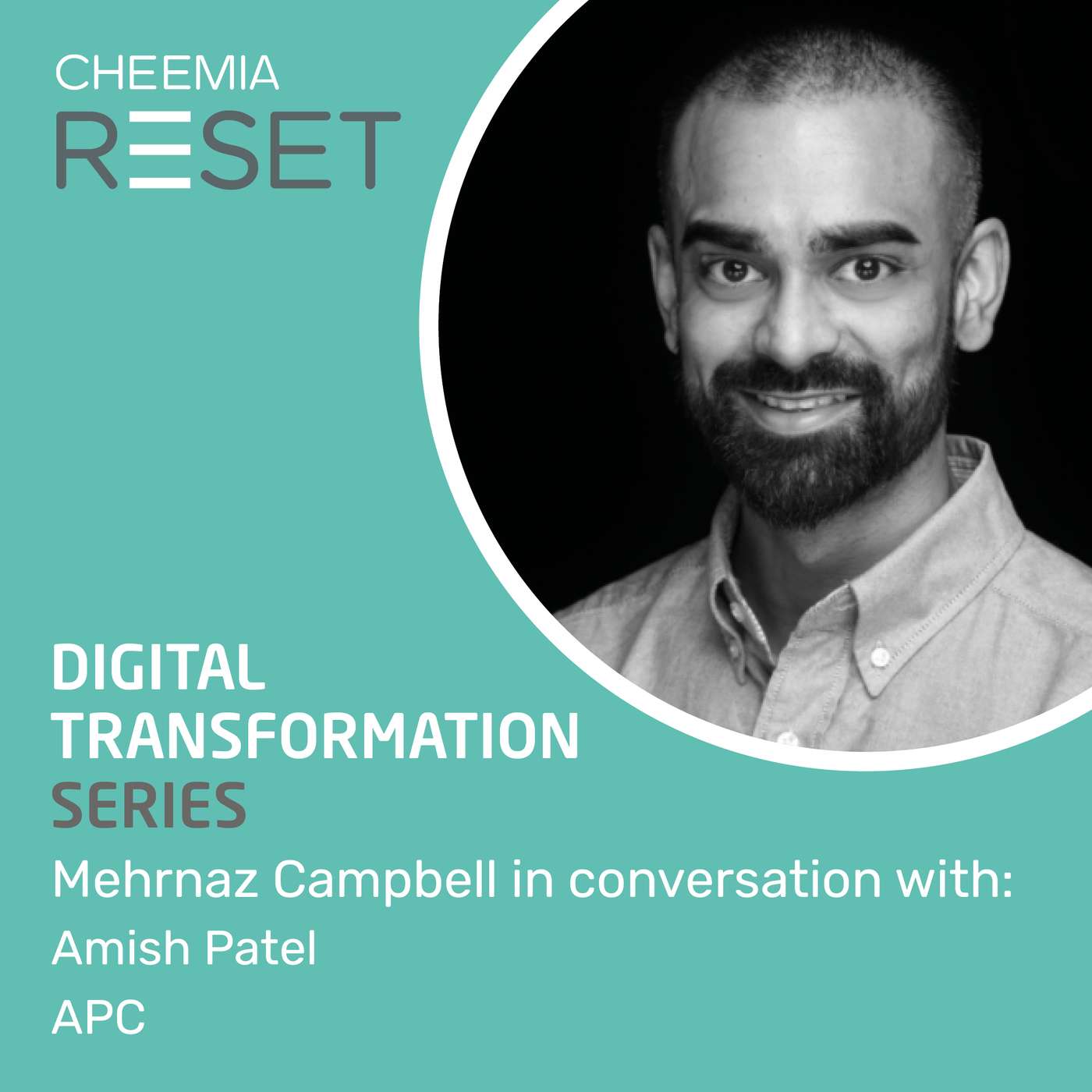 Mehrnaz Campbell in comversation with Amish Patel from APC episode artwork