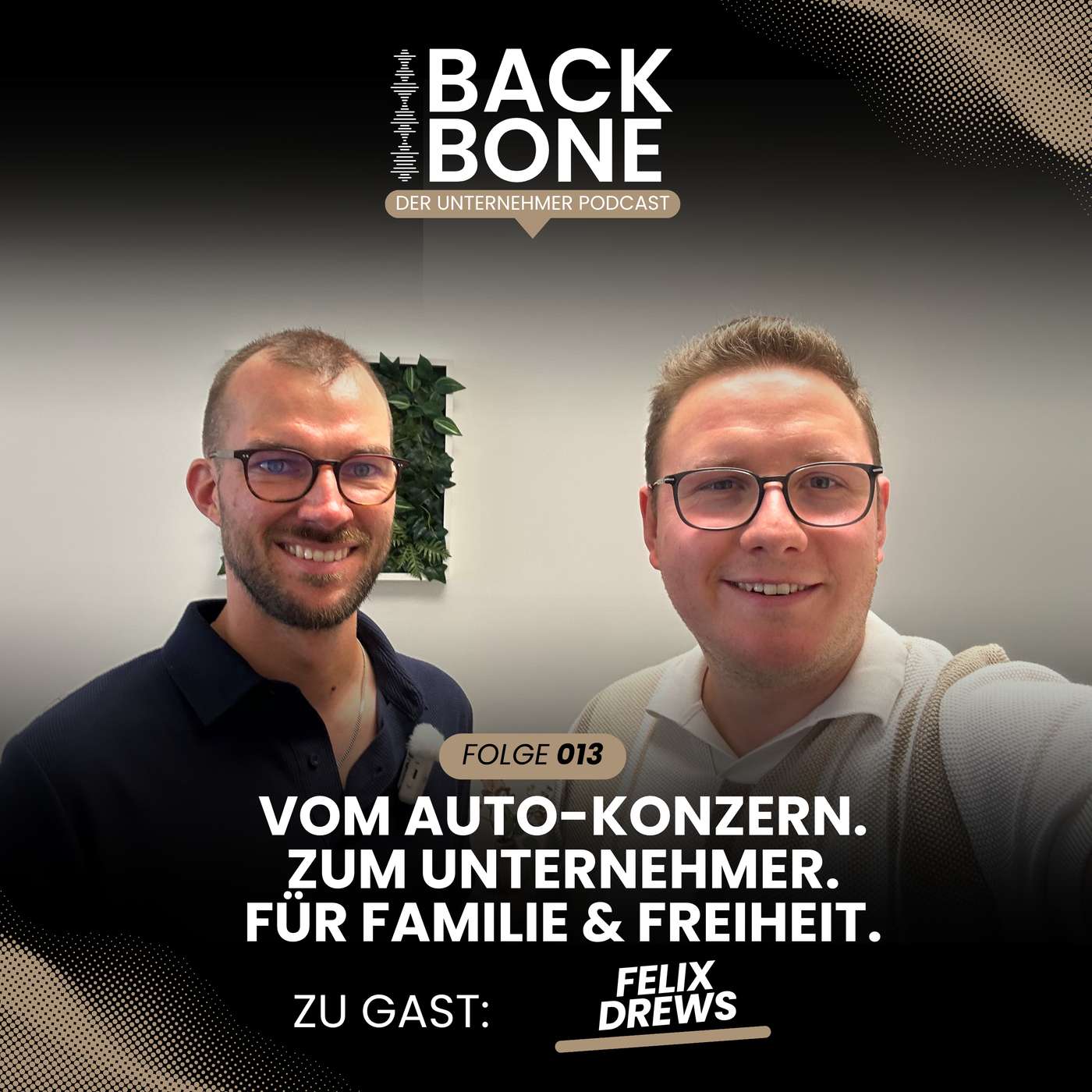BACKBONE #013 – Vom Porsche-Ingenieur zum Unternehmer – Für Familie & Freiheit | Felix Drews episode artwork