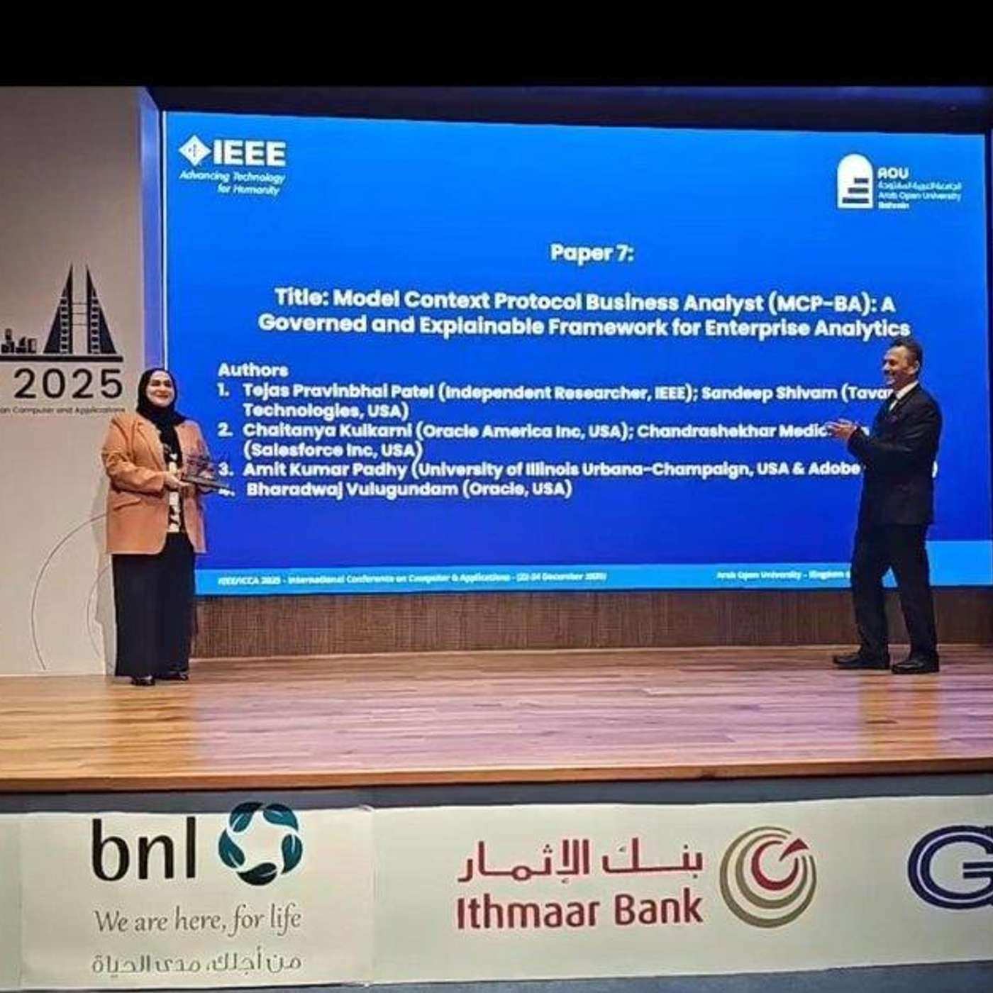 Governing the Ungoverned: Tejas Pravinbhai Patel on Winning Best Paper at IEEE/ICCA 2025 with MCP-BA