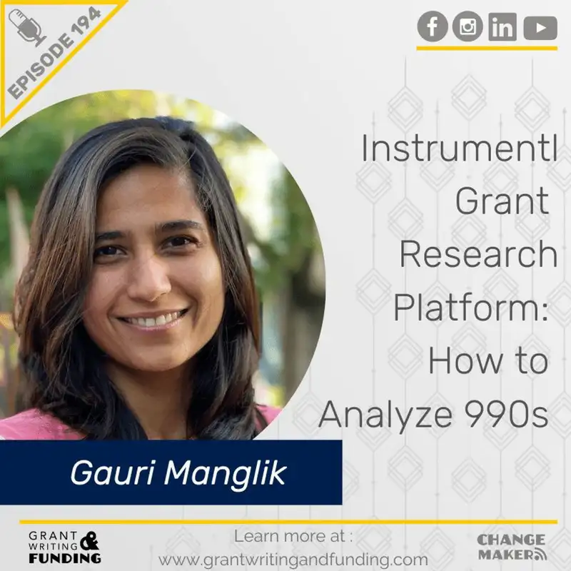 Ep. 194: Instrumentl Grant Research Platform: How to Analyze 990s