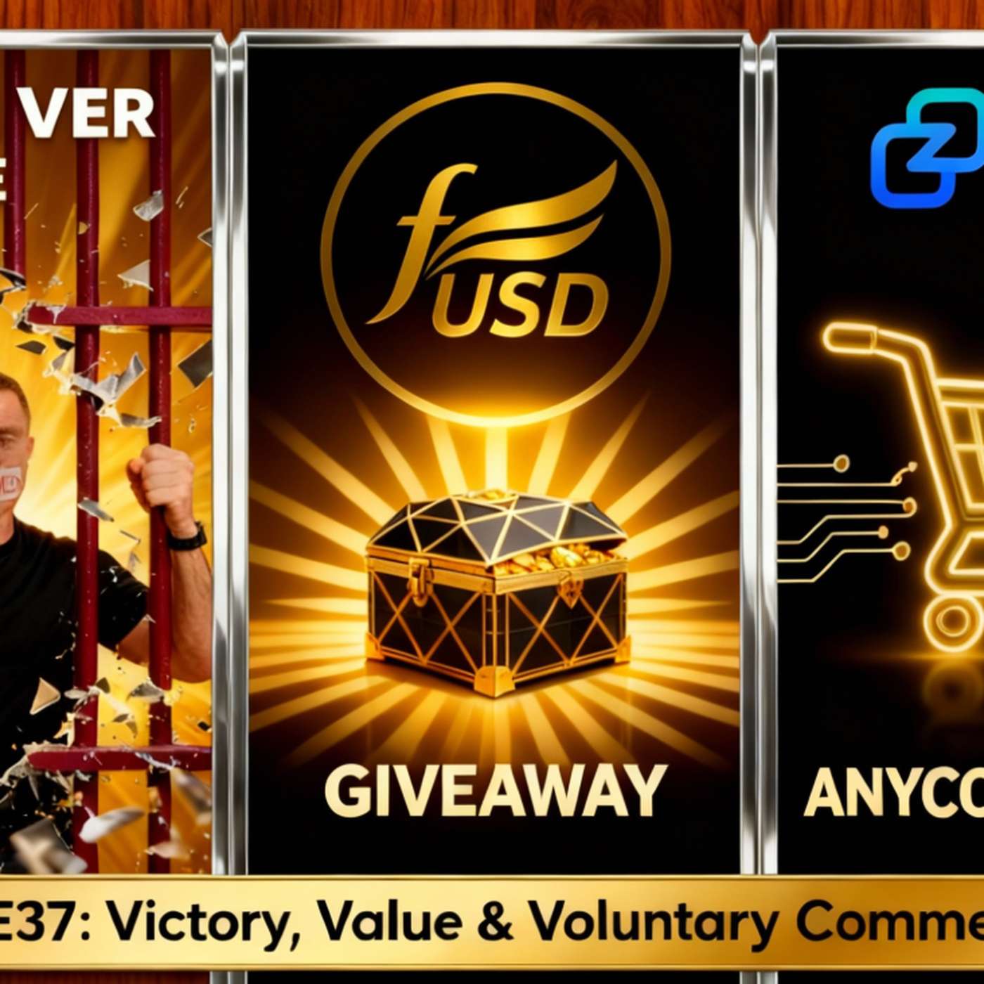 S2E37 Roger Ver FREE Freedom Dollar Giveaway AnyCoin Launch episode artwork