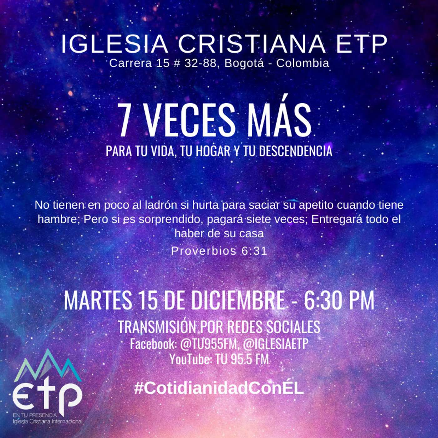 Charlas Iglesia ETP | Pastores Luis Salas y Jeannette Noguera, Iglesia ETP