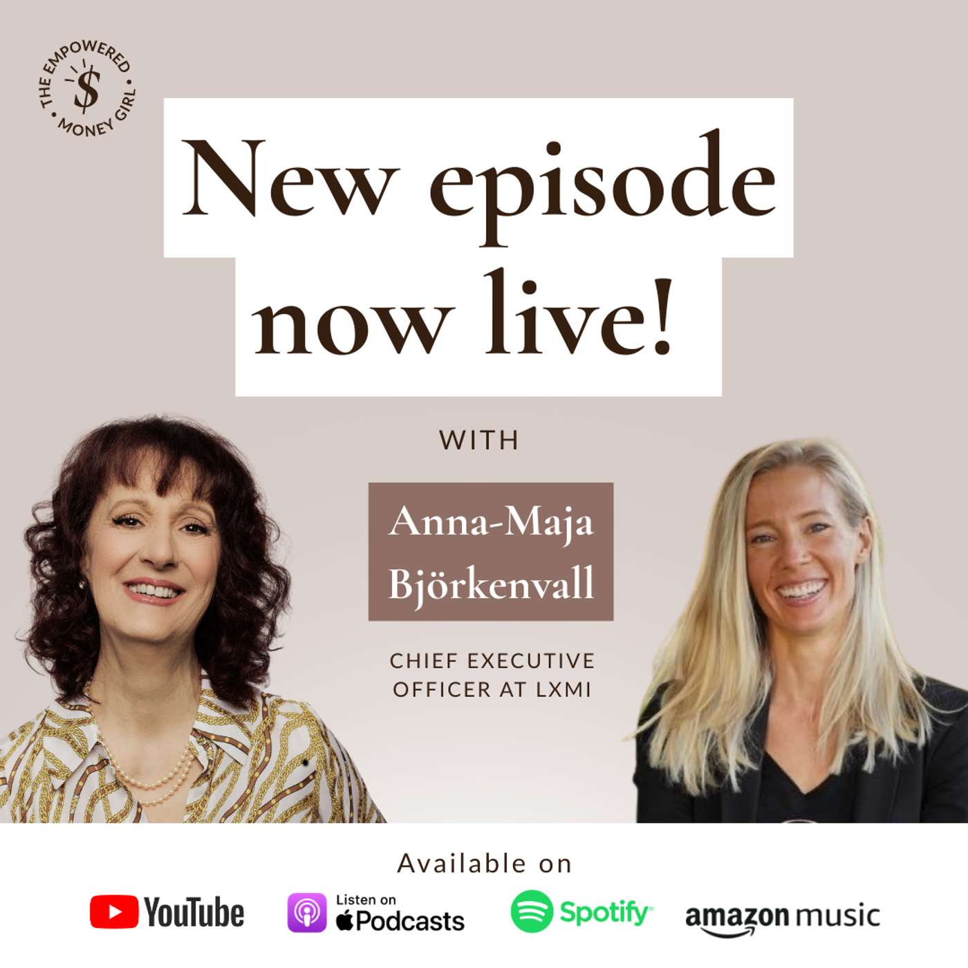 SE01EP33 - Lxmi's Mission: Redefining Skincare and Empowerment | Anna-Maja Björkenvall episode artwork