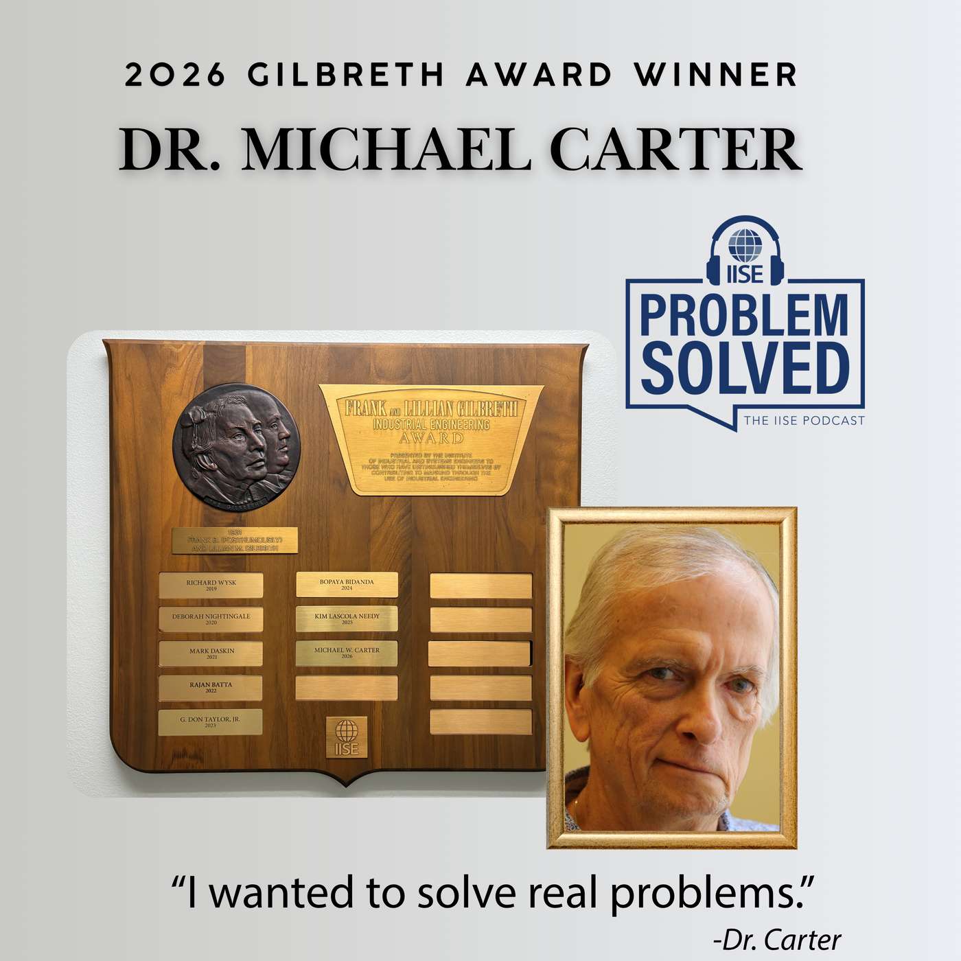 2026 Gilbreth Award Winner Dr. Michael Carter: "I wanted to Solve real problems"