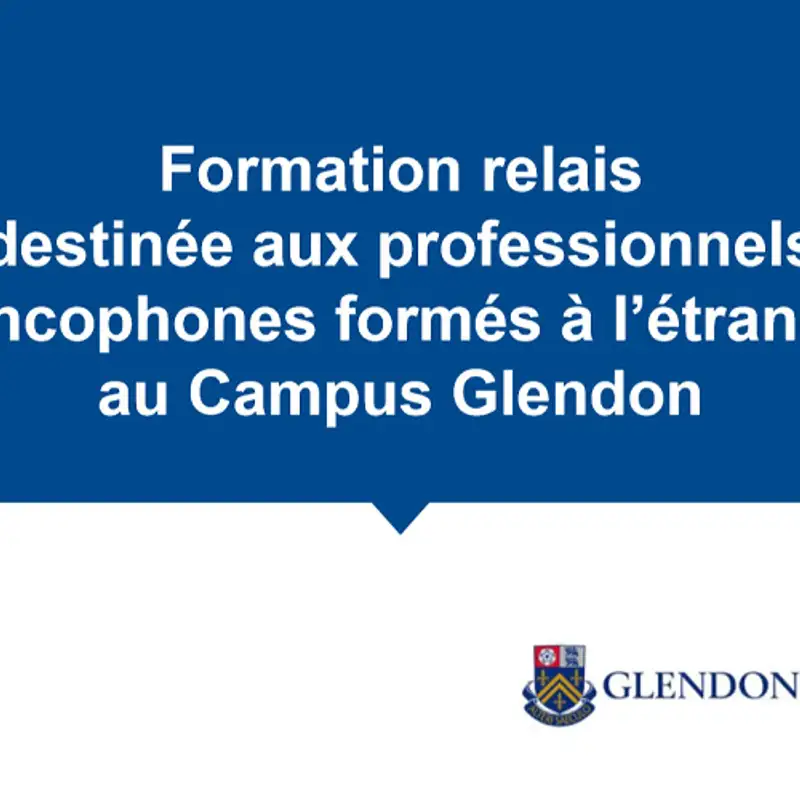En studio avec Glendon: la formation relais, qu'est-ce que c'est?