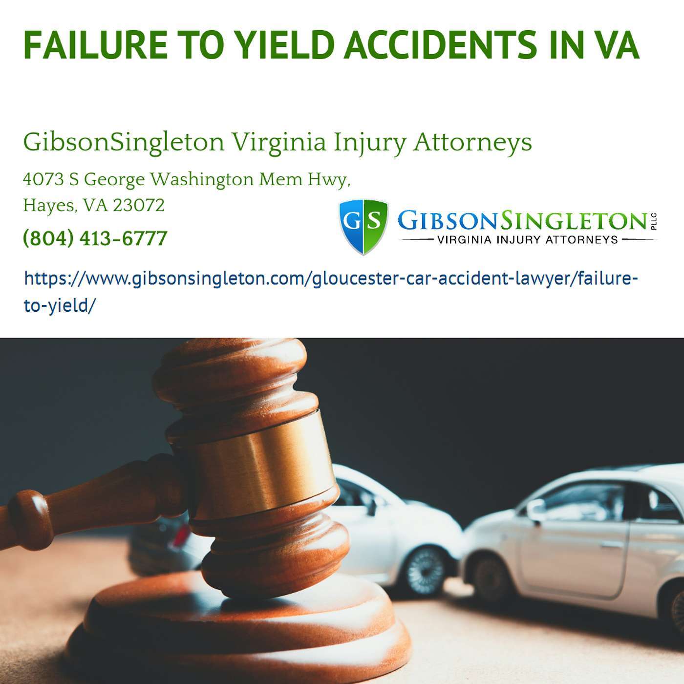 Failure to Yield Accidents in Virginia - GibsonSingleton Virginia Injury Attorneys episode artwork