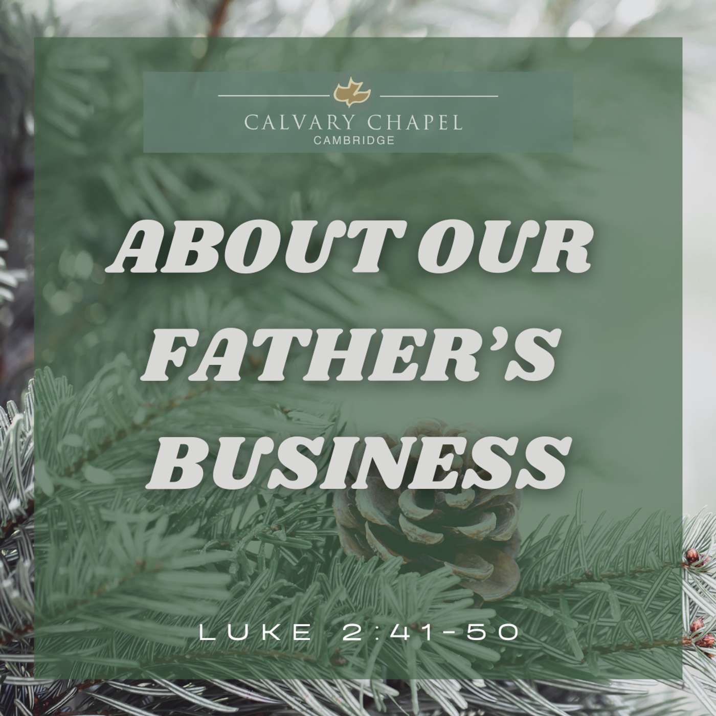 About Our Father's Business