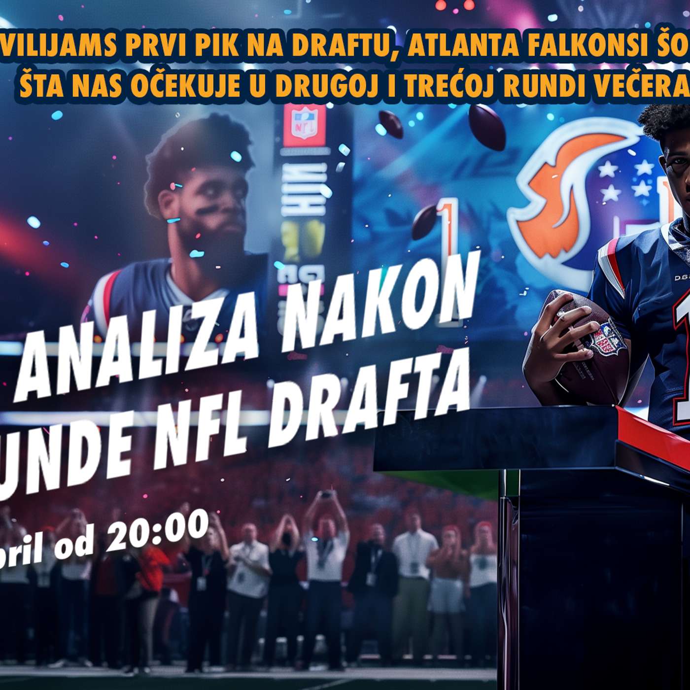 99 jardi #182 NFL: KEJLEB VILIJAMS PRVI PIK NA DRAFT, ATLANTA FALKONSI ŠOKIRALI SVE 🏈